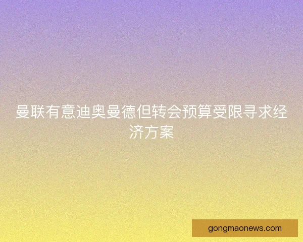 曼联有意迪奥曼德但转会预算受限寻求经济方案